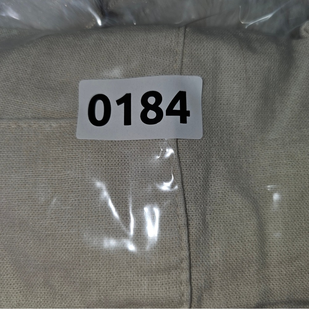 Linen Wide Leg Cargo Pants by Time & True Elastic and Drawstring Oatmeal Color L - Picture 10 of 10